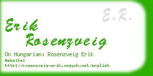 erik rosenzveig business card